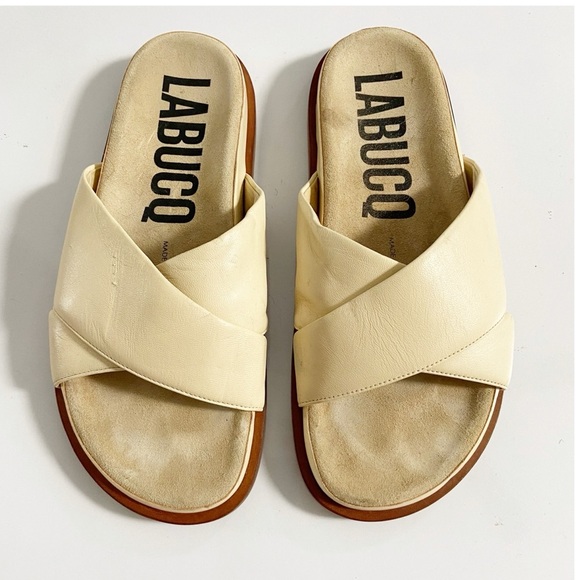 Labucq Mo Leather Sandals size EU37 US7-7.5 - Picture 1 of 9